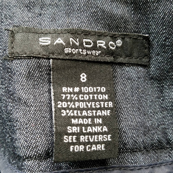 Sandro Dark Blue Straight Leg Pants - Picture 4 of 4